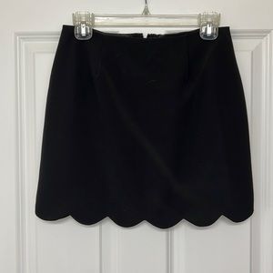 Black Scalloped Skirt